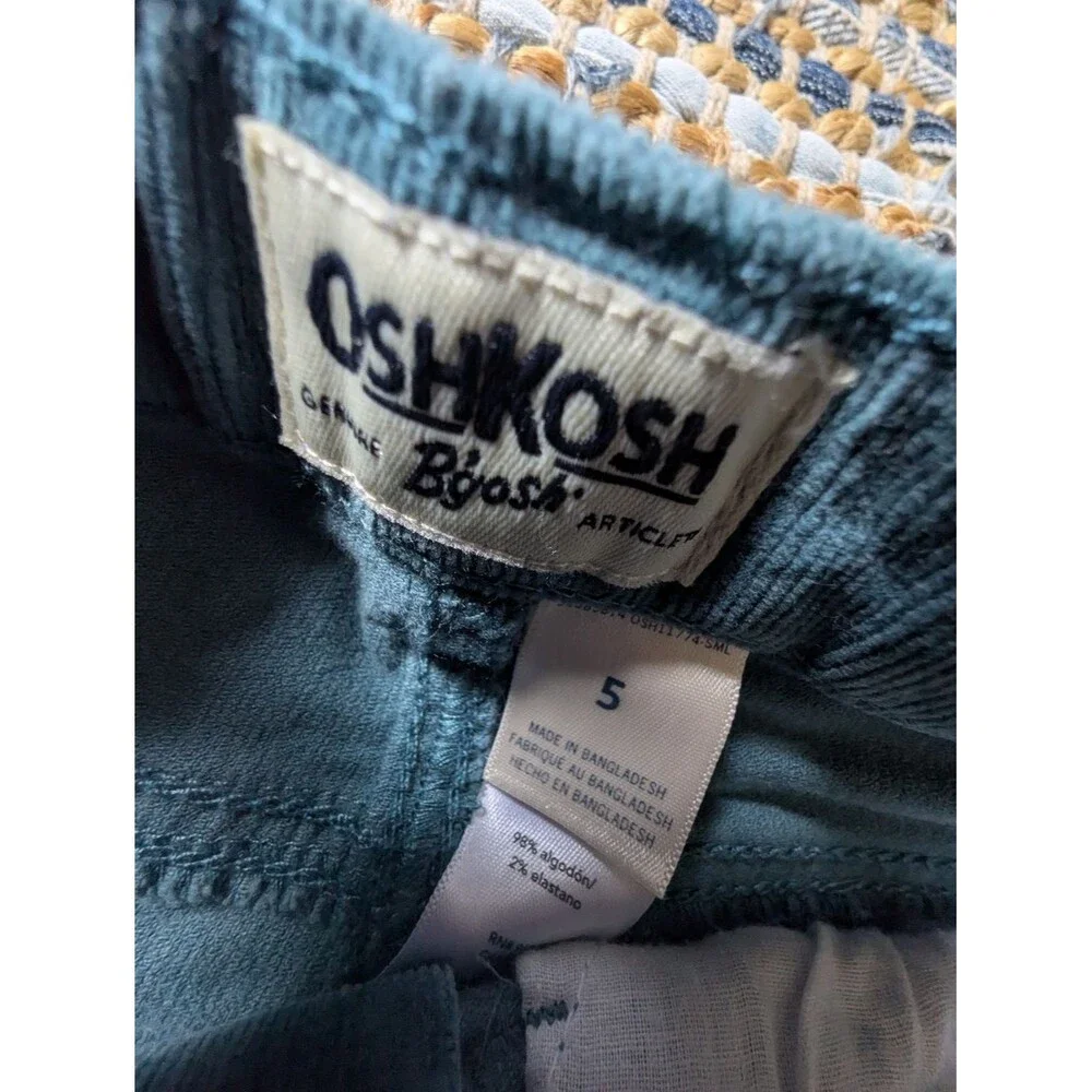 OshKosh B’gosh Teal Corduroy Pants Size 5 Montessori Earthy Fall Capsule Soft